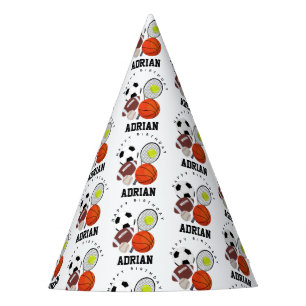 Chapeaux De Fètes Sports Balls sportifs Nom personnalisé Anniversair
