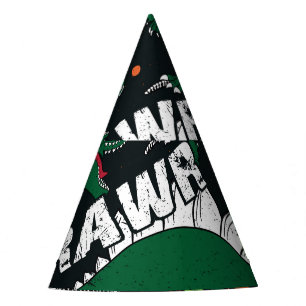 Chapeaux De Fètes Squelette de dinosaure, motif sans soudure grunge.