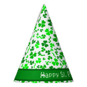Chapeaux De Fètes St Patrick's Day Lucky Shamrocks Personalized (Gauche)