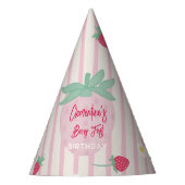 Chapeaux De Fètes Strawberry Berry First Birthday Party Hat (Devant)