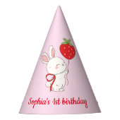 Chapeaux De Fètes Strawberry Bunny Birthday Pink (Devant)