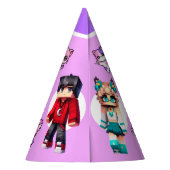 Chapeaux De Fètes Style Aphmau, Fille d'Anniversaire, Jeu mignon, Mi (Dos)