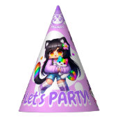 Chapeaux De Fètes Style Aphmau, Fille d'Anniversaire, Jeu mignon, Mi (Devant)