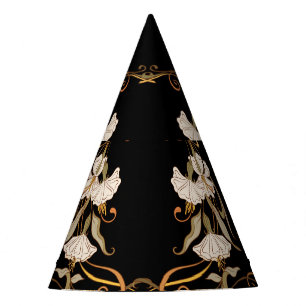 Chapeaux De Fètes Style Art Nouveau : Vintage or-noir.