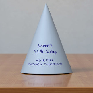 Chapeaux De Fètes Style de typographie bleu clair pour l'anniversair