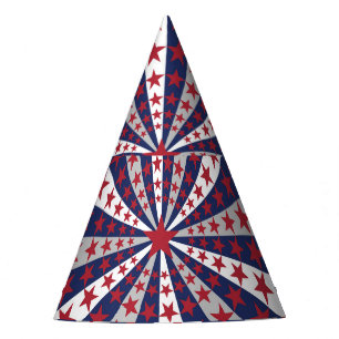 Chapeaux De Fètes Sunburst patriotique : Drapeau américain