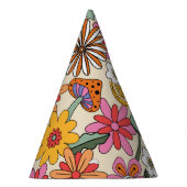 Chapeaux De Fètes Super des années 70, orange, rose et vert (Droite)