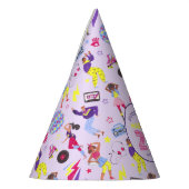 Chapeaux De Fètes Super Roller Disco Lila Party Millennial Retro (Gauche)