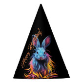 Chapeaux De Fètes Superbe Lapin Bleu en feu (Devant)