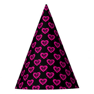 Chapeaux De Fètes Supergirl Hearts Diagonal Pattern
