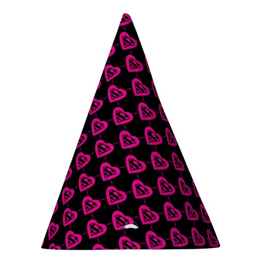 Chapeaux De Fètes Supergirl Hearts Motif diagonal (Droite)