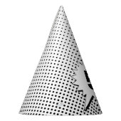 Chapeaux De Fètes Superhero Dot Comic - Editable Age Speech Buble (Gauche)