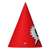 Chapeaux De Fètes Superhero Party Casquette - Red Dot Editable Age (Gauche)