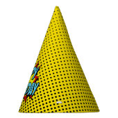 Chapeaux De Fètes Superhero Party Casquette - Yellow Black Dot (Droite)