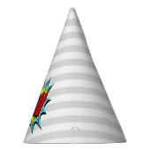Chapeaux De Fètes Superhero Pow à thème - Gris (Droite)