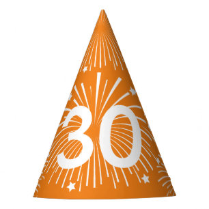 Chapeaux De Fètes Surprise 30e anniversaire casquettes de cônes de p