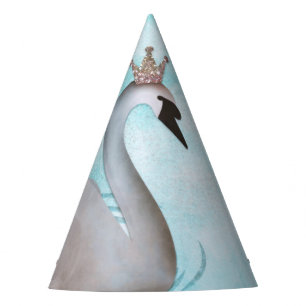 Chapeaux De Fètes Swan Princess Blue Gold Storybook Fairy Tale Party