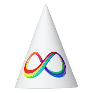Chapeaux De Fètes Symbole d'infinité arc-en-ciel stratifié