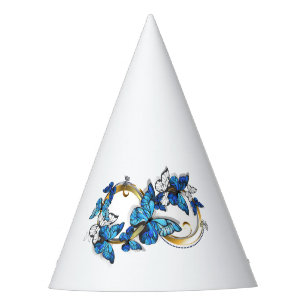 Chapeaux De Fètes Symbole infini de papillons Morpho bleus