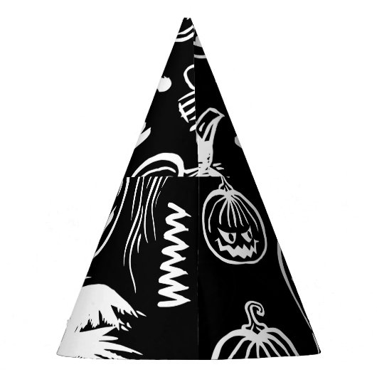 Chapeaux De Fètes Symboles d'Halloween dessinés à la main, collectio (Dos)