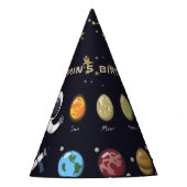 Chapeaux De Fètes Système solaire pour enfants Astronaut Monogramme  (Devant)