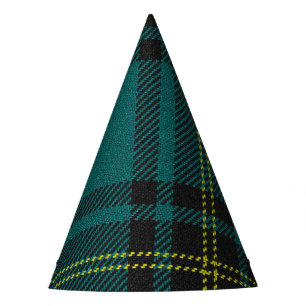 Chapeaux De Fètes Tartan bleu-vert
