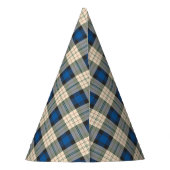 Chapeaux De Fètes Tartan plaids motif - beige bleu traditionnel (Dos)