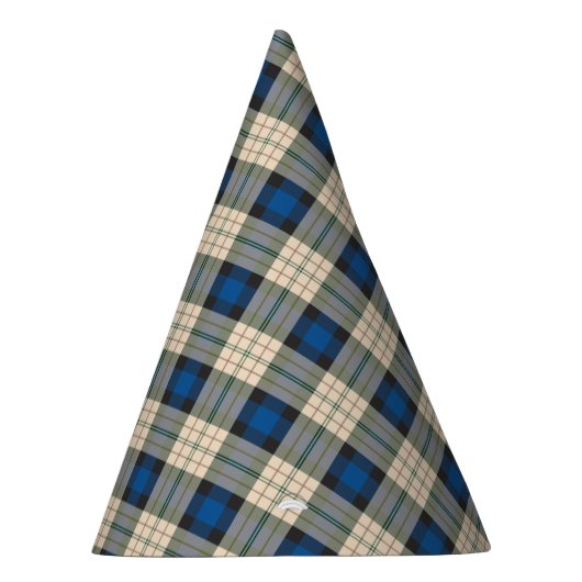 Chapeaux De Fètes Tartan plaids motif - beige bleu traditionnel (Droite)