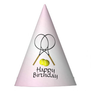 Chapeaux De Fètes Tennis Anniversaire Rose Sport