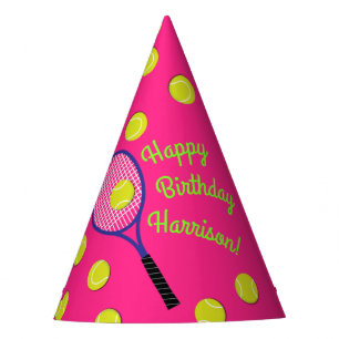 Chapeaux De Fètes Tennis Sports Anniversaire fête rose