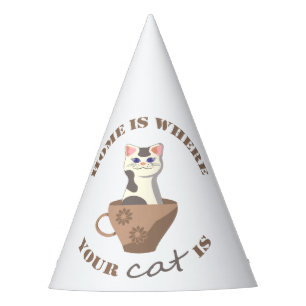 Chapeaux De Fètes Texte amusant Accueil est l'endroit où votre chat 