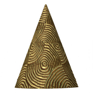 Chapeaux De Fètes Texture Cercle d'or : Abstrait sans joint.