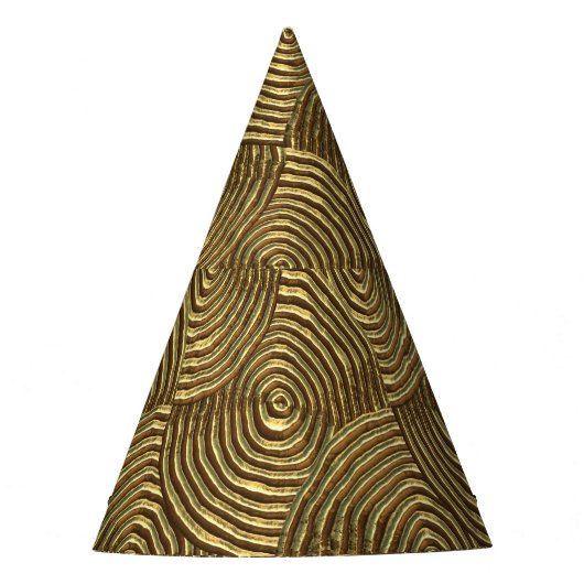 Chapeaux De Fètes Texture Cercle d'or : Abstrait sans joint. (Devant)