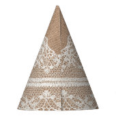 Chapeaux De Fètes Texture de dentelle blanche Brown (Dos)