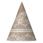 Chapeaux De Fètes Texture de dentelle blanche Brown (Gauche)