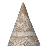 Chapeaux De Fètes Texture de dentelle blanche Brown (Droite)
