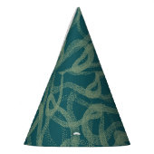 Chapeaux De Fètes Texture étouffée complexe, abstraite turquoise (Gauche)