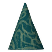 Chapeaux De Fètes Texture étouffée complexe, abstraite turquoise (Droite)