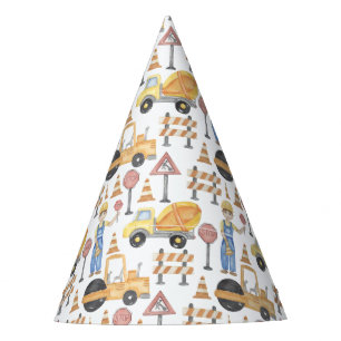 Chapeaux De Fètes Thème de construction fête d'anniversaire