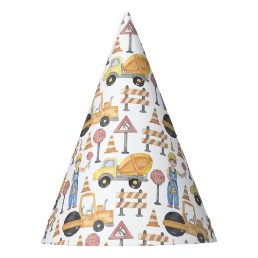 Chapeaux De Fètes Thème de construction fête d'anniversaire (Devant)