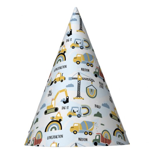 Chapeaux De Fètes Thème de fête d'anniversaire de construction migno (Devant)