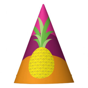 Chapeaux De Fètes Thème de fête d'anniversaire d'été mignon d'ananas