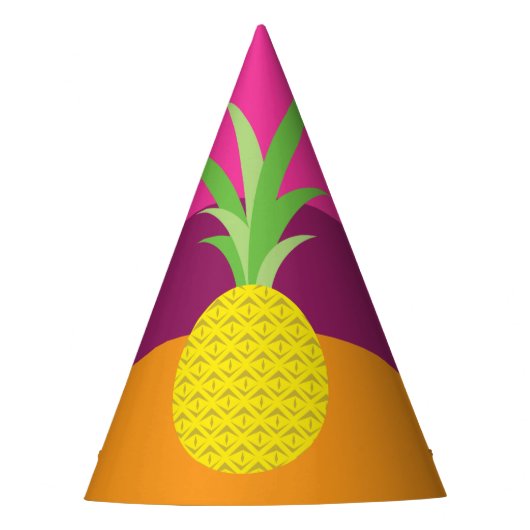 Chapeaux De Fètes Thème de fête d'anniversaire d'été mignon d'ananas (Devant)