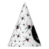 Chapeaux De Fètes Thème de fête d'anniversaire Red & Black Spider (Gauche)