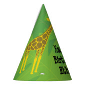 Chapeaux De Fètes Thème Safari anniversaire - girafes (Gauche)