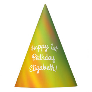 Chapeaux De Fètes Tie Dye Arc-en-ciel Fête d'anniversaire Enfants m