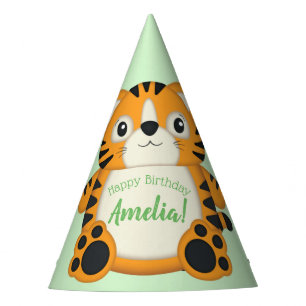 Chapeaux De Fètes Tiger Anniversaire Vert
