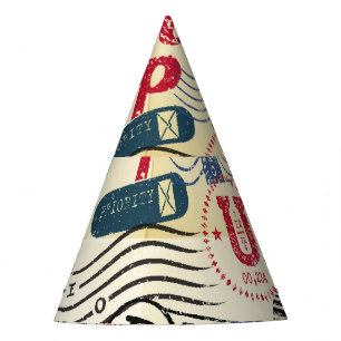 Chapeaux De Fètes Timbres de poste rétro, collection vintage.