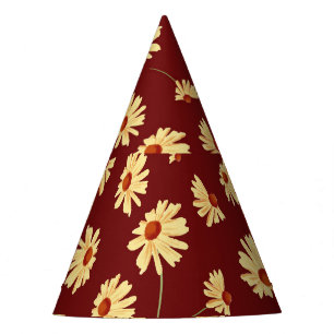 Chapeaux De Fètes Tournesol d'automne : Maroon Design sans fil