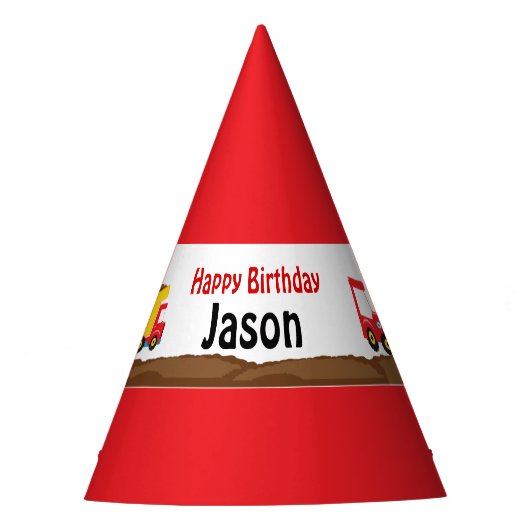 Chapeaux De Fètes Trafic Cone Camion & Digue Anniversaire (Devant)